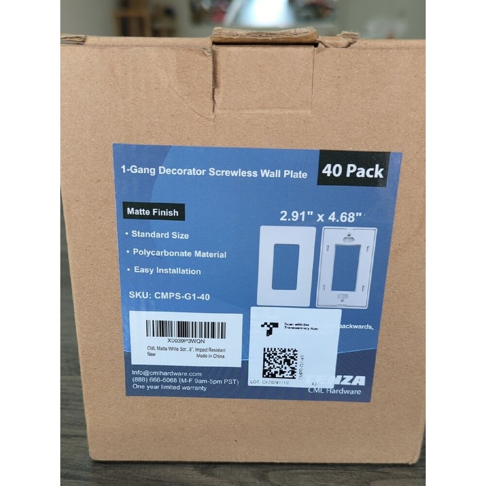1 Gang Light Switch Covers 40 Count Pack